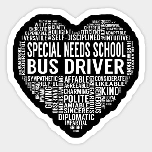 Special Needs School Bus Driver Heart Sticker